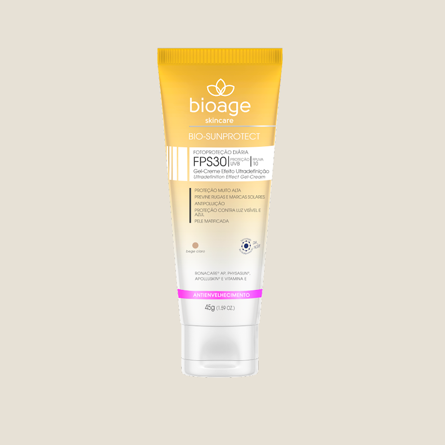 BIO-SUNPROTECT GEL-CREAM UD EFFECT ANTI-AGING FPS30 LICHT BEIGE - 45G HOME CARE