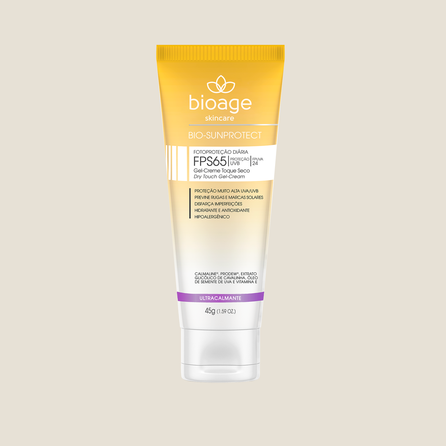 BIO-SUNPROTECT GEL-CREAM TOUCH DRY ULTRA CALMING SPF 65 - 45G PROFESSIONEEL