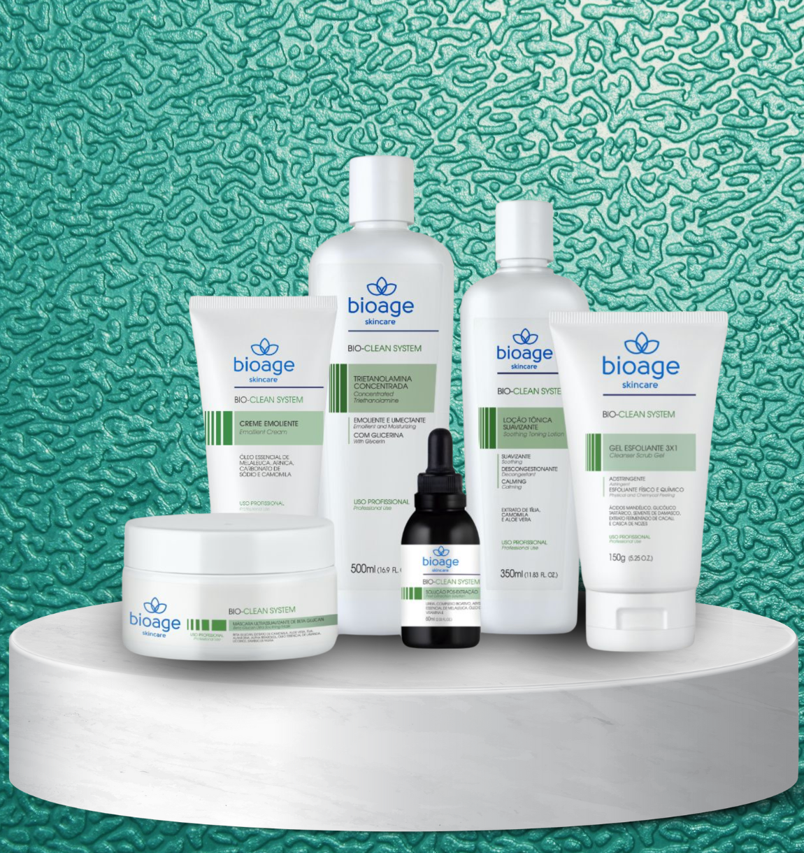 PREMIUM FACIAL CLEANING SET BIOLOGISCH 6 STUKS BIO CLEAN SYSTEM