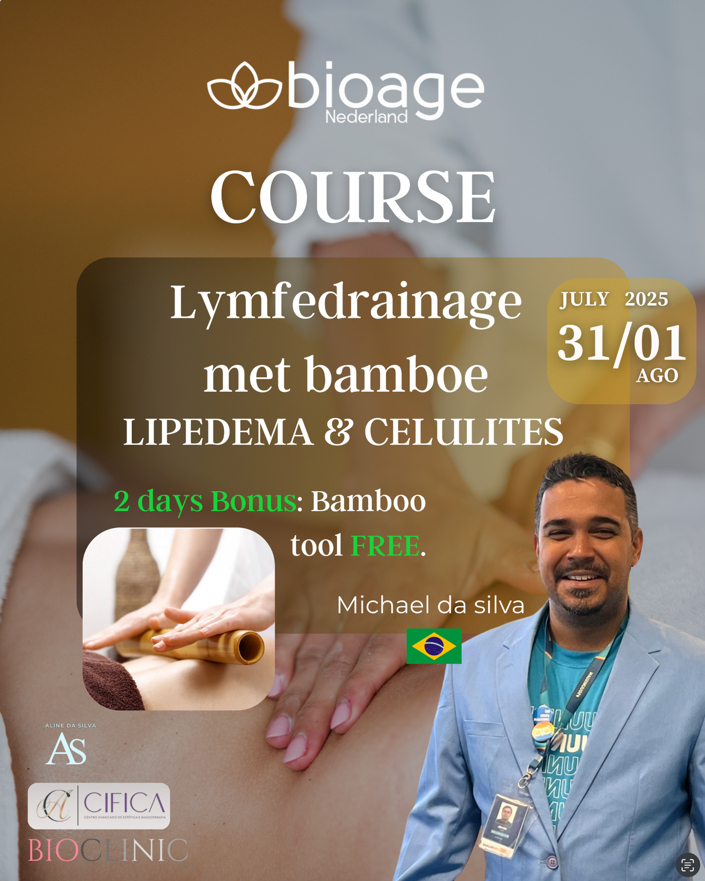 Lymfedrainage met bamboe Lipedema & celulites 2 days. July 31/01